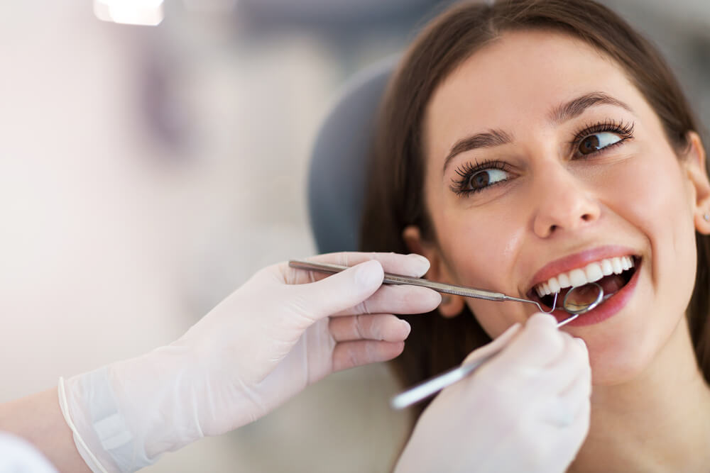 Austin Woman getting a dental check up