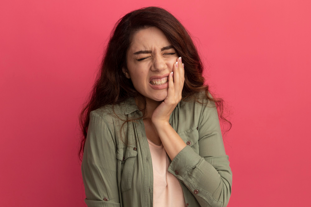 young girl with bruxism