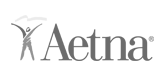 Logo of Aetna, a provider of health insurance plans and services.